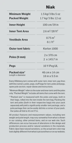 Hilleberg Niak Trekkerstent 7 Hilleberg Niak Trekkerstent -Tent Wereld Winkels 2309400 0787421358100 2