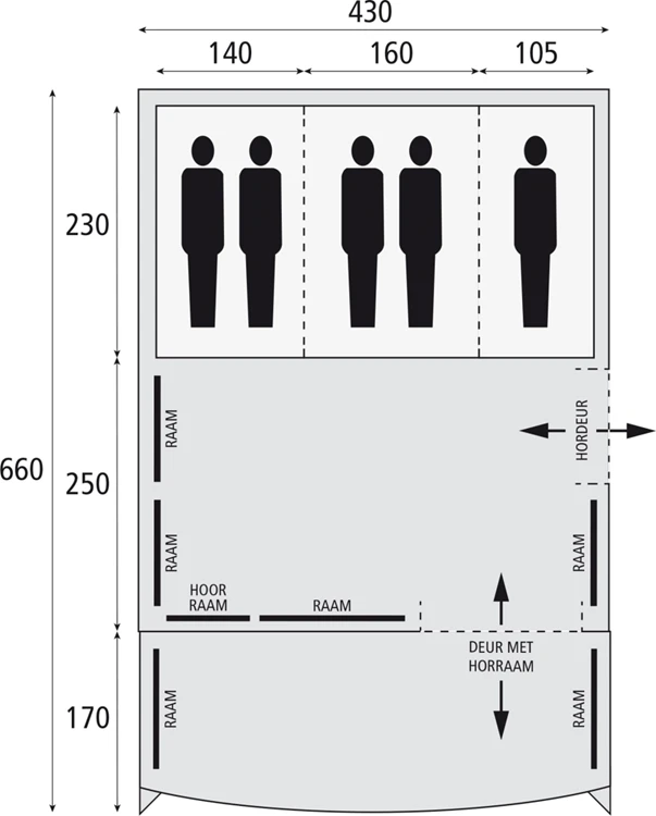 Safarica Pacific Reef 430 Tc Familietent 4 Safarica Pacific Reef 430 Tc Familietent - Afbeelding 2
