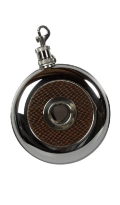 Basic Nature Hip Flask 'Round' 225 Ml, With Cup Heupfles -Tent Wereld Winkels 2858732 4021504180209 4