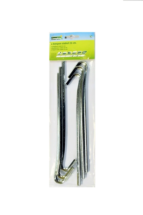 Campking Zak 6 Rotspen Stabiel 23 Cm Haring 3 Campking Zak 6 Rotspen Stabiel 23 Cm Haring