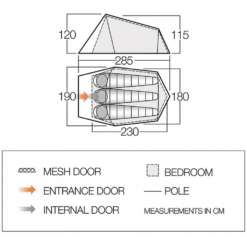 Vango Soul 300 Trekkerstent 8 Vango Soul 300 Trekkerstent -Tent Wereld Winkels 4103170 5023519207789 1