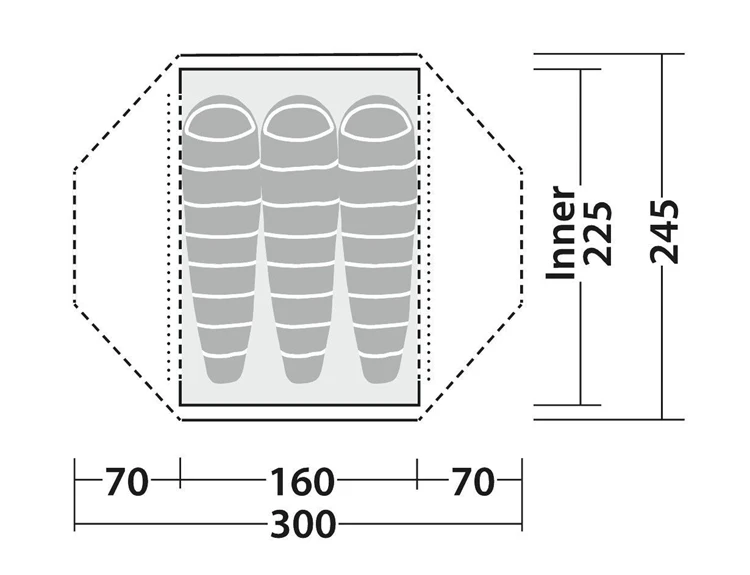 Robens Lodge Pro 3 Koepeltent 4 Robens Lodge Pro 3 Koepeltent - Afbeelding 2