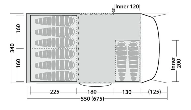 Robens Eagle Rock Tc 6+2Xp Familietent Showmodel 4 Robens Eagle Rock Tc 6+2Xp Familietent Showmodel - Afbeelding 2