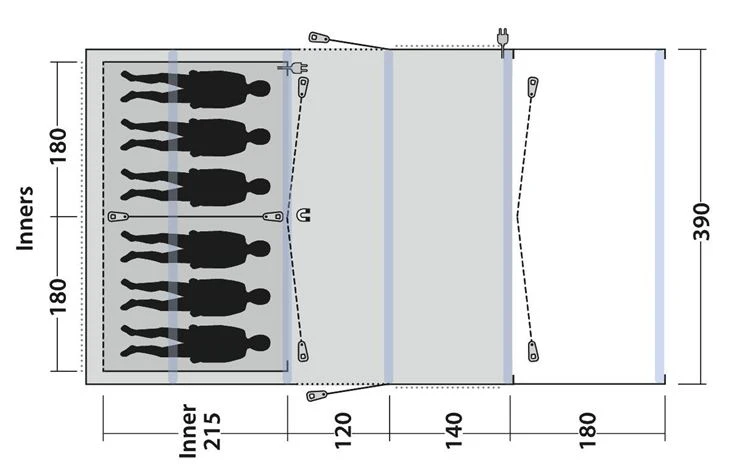 Outwell Birchdale 6Pa Familietent Showmodel 4 Outwell Birchdale 6Pa Familietent Showmodel - Afbeelding 2