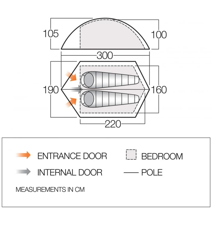 Vango Blade 200 Trekkerstent 4 Vango Blade 200 Trekkerstent - Afbeelding 2