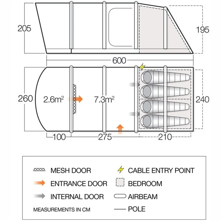 Vango Capri 400Xl Familietent Showmodel 4 Vango Capri 400Xl Familietent Showmodel - Afbeelding 2