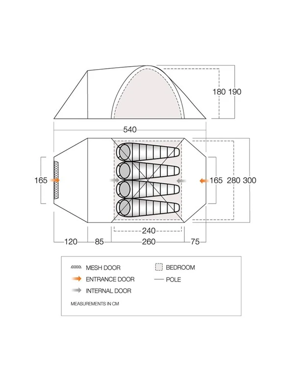 Vango Mokala Tc 450 Familietent 4 Vango Mokala Tc 450 Familietent - Afbeelding 3