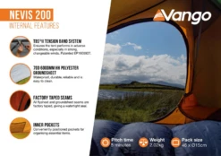 Vango Nevis 200 Trekkerstent -Tent Wereld Winkels 7315332 5059474004804 3