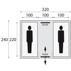 Safarica Chicco 2 Vis-A-Vis Tent -Tent Wereld Winkels 7571120 8717437037616 3