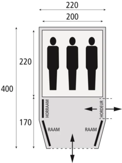 Safarica Blackhawk 220 Air Familietent 7 Safarica Blackhawk 220 Air Familietent -Tent Wereld Winkels 7571121 8717437037685 2