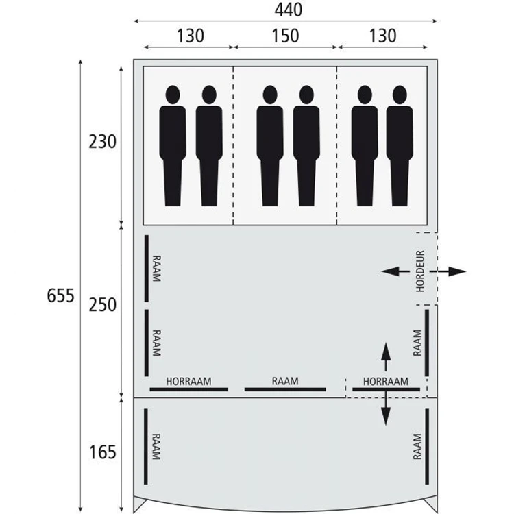 Safarica Indian Hills 440 Air Familietent 8 Safarica Indian Hills 440 Air Familietent - Afbeelding 6