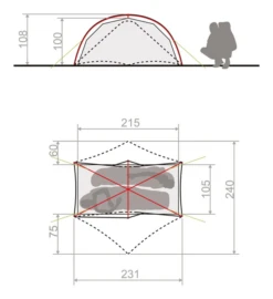 Vaude Space Seamless 1-2P Trekkerstent -Tent Wereld Winkels 7743564 4052285996598 3