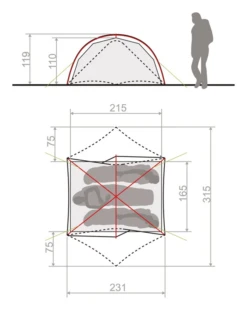 Vaude Space Seamless 2-3P Trekkerstent -Tent Wereld Winkels 7743652 4062218025097 2