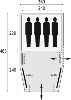 Safarica Blackhawk 260 Familietent 13 Safarica Blackhawk 260 Familietent -Tent Wereld Winkels 7744260 8717437043549 5